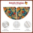 thumbnail image 5 of Balery Skull And Flowers Printed Christmas Tree Skirt , Merry Christmas Party Christmas Tree Decoration,Adjustable Tree Skirt-30", 5 of 8