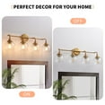 thumbnail image 5 of Bathroom Vanity Light with Clear Glass Shade, E26 Base, Bathroom Light Fixtures Over Mirror, Vanity Lights for Bathroom (Exclude E26 Bulb) - Gold, 4-Lights, 5 of 6