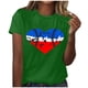 thumbnail image 1 of Blusa informal de manga corta con cuello redondo y estampado suelto de verano para mujer con estilo OAVQHLG3B Store  lin121212, 1 of 4