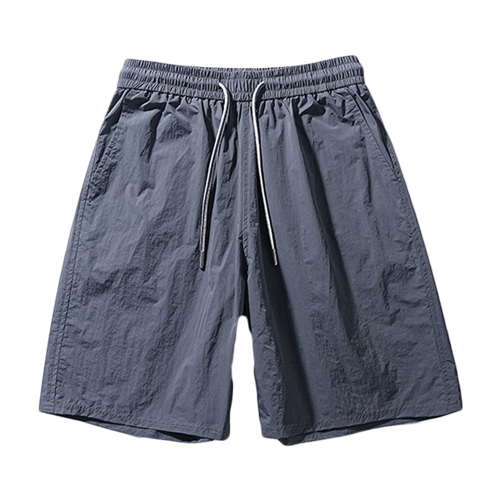 Mens Shorts Mens Casual Drawstring Stretch Waist Summer Quick Dry