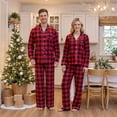 thumbnail image 5 of Nibbcoa Christmas Family Pajamas Matching Set, Long Sleeve Shirt with Pants Plaid Sleepwear Loungew, 5 of 6