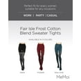thumbnail image 2 of MeMoi Fair Isle Frost Cotton Blend Sweater Tights - Womens - Female (Small/Medium, Rhubarb), 2 of 10