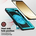 thumbnail image 6 of for Kids Rugged Heavy Duty Case for Samsung Galaxy Tab A9+ 11.0" 2023 SM-X210 / SM-X215 / SM-X216, Shockproof 360 Degree Rotatable Kickstand with Handstrap Protective Hybrid Cover Case, Lightblue, 6 of 10