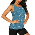 thumbnail image 2 of Fotbe Dinosaur Skull Womens Loose Fit Casual Flowy Slim-Fit Tank Tops Athletic Round Neck Trendy Sleeveless Summer Tops for Gym and Yoga-Medium, 2 of 9