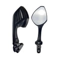 thumbnail image 4 of Motorbike Motorcycle Rear View Mirrors Left & Right Aluminum Alloy Replacement Black Motorcycle Accessories Repair Parts Durable shamjiam Espejo retrovisor, 4 of 8