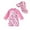 Pink, variant on Girls Swimsuit 2 Piece Long Sleeve Rash Guard Swimsuit for Kids UPF 50+ Sun Beach Pool Swimwear for Toddlers Size:3-6 Months