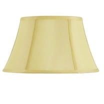 Cal Lighting Piped 17 inches Fabric Lamp Shade in Champagne Beige