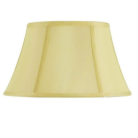 Cal Lighting Piped 17 inches Fabric Lamp Shade in Champagne Beige