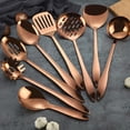 thumbnail image 5 of Juego de utensilios de cocina de acero inoxidable serie chapada en titanio de 3 piezas, 5 of 5