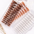 thumbnail image 3 of Graflsoa Frosted Dark Purple Nail Tips Set - 240pcs in 10 Sheets, ABS Material, Compact 19x9x3cm Box, 105g Lightweight, 3 of 6