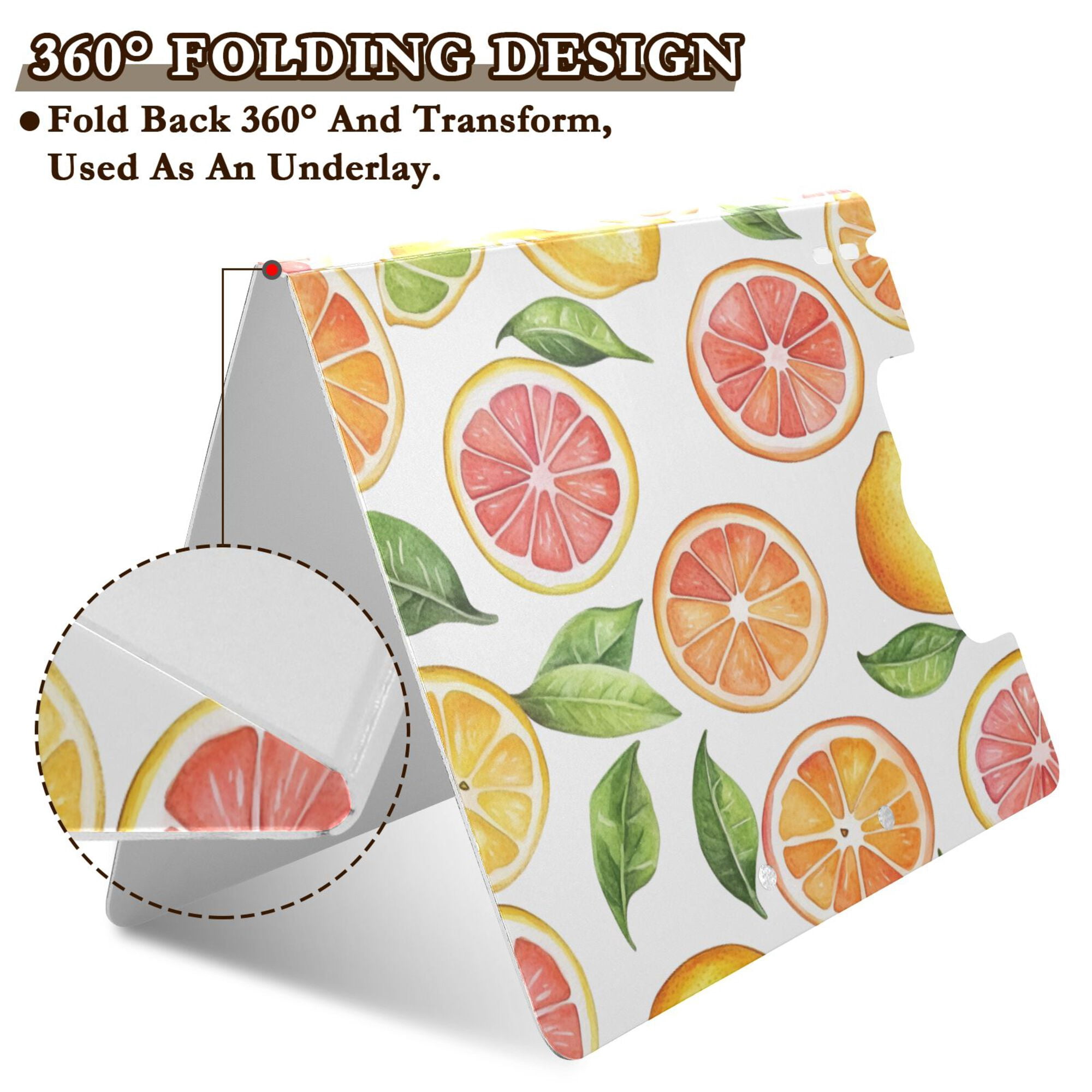 FORMRS A4 Clipboard Folder with Pen Holder Horizontal Foldable School Office Binder, Candy Orange