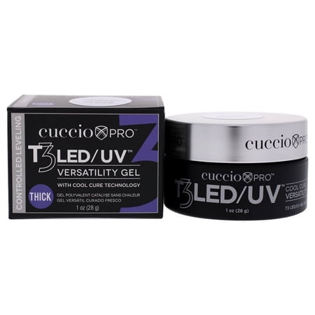 T3 Cool Cure Versatility Gel - Controlled Leveling Clear by Cuccio Pro for Women - 1 oz Nail Gel