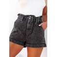 thumbnail image 5 of Women's Seductive Paperbag Waist Denim Shorts, 5 of 9