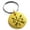 Gold, variant on Stainless Steel Love Arrow Compass Engraved Small Medallion Circle Charm Keychain Keyring