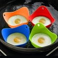 thumbnail image 2 of Cazadores furtivos de huevos de silicona- Herramienta de cocina de silicona flexible Deliciosa olla de huevos de escalfado Hornear y moldear alimentos- Set de 4 TV Time 670N4, 2 of 4