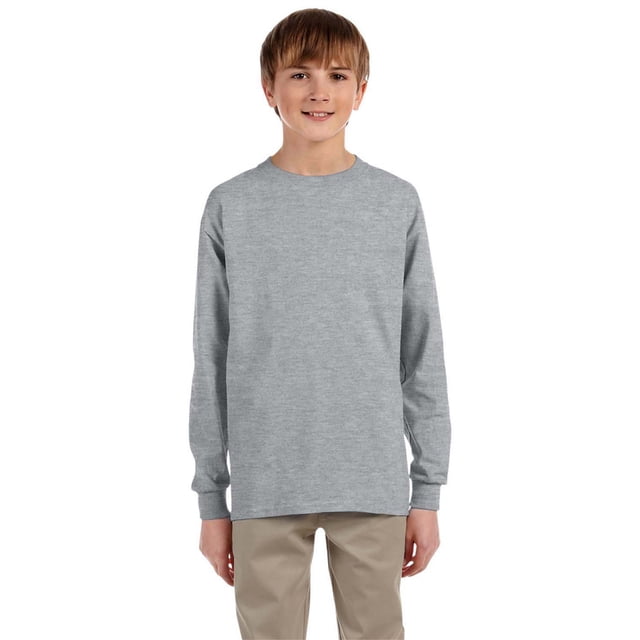 Jerzees Youth Long Sleeve T-Shirt - 29BL - Small - Athletic Heather