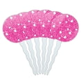 thumbnail image 1 of Cute Hearts Love Pattern on Pink Cupcake Picks Toppers Decoration Set of 6, 1 of 6