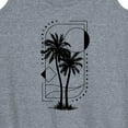 thumbnail image 3 of Instant Message - Geometric Palm Tree Scene - Women's Racerback Tank Top, 3 of 6