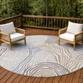 thumbnail image 6 of Addison Rugs Chantille Indoor/Outdoor Transitional Animal Ivory Machine Washable Round Rug, 8' x 8', 6 of 7