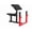 Black Red, variant on Senfot Compact Preacher Curl Bench Solid Iron Frame Indoor Arm Muscle Training Fitness Workout Stool Black