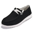 thumbnail image 1 of Oucaili, zapatos de lona para mujer, zapatillas sin cordones, mocasines casuales, zapatos de barco cómodos para exteriores, 1 of 6