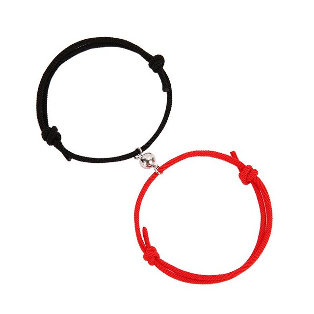 2 uds. Amante pareja imán atraer pulsera creativa amistad de acero inoxidable para hombres mujeres encanto pulsera joyería amante regalo Gao Jinjia LED