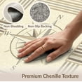 thumbnail image 6 of ODIKA Nautical Compass Stripe Cartouche Border Inspired Subtle Sisal Flowing Dynamic Non-Slip Low Profile for Guest Room, Lounge, Apartment, 6 of 7