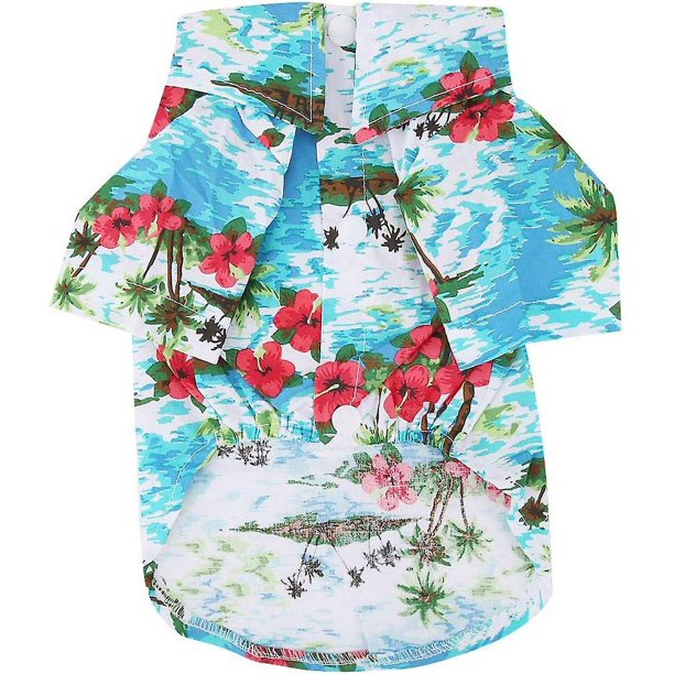 Camisa hawaiana Camiseta transpirable de verano para perros Ropa cómoda estilo de vacaciones en la playa Ropa para mascotas Cachorros de perros pequeños y medianos Gato (m) Rojo Verde Cocina, Decoración y Otros