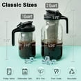 GOSCHE Large Cold Brew Coffee Maker 32oz Stainless Steel Filter, No
