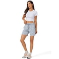thumbnail image 5 of 5" Womens Athletic Running Shorts Lightweight Quick Dry Basic Shorts Workout Gym Shorts with Pockets Light Grey M, 5 of 6