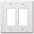 thumbnail image 2 of Amerelle 3003166 Chelsea White 2-Gang Stamped Steel Rocker Wall Plate, 2 of 9