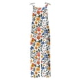 thumbnail image 5 of Nmnitkp Women Casual Floral Jumpsuits Summer Sleeveless Loose Overalls Jumpsuit Shoulder Strap Adjustable Wide Leg Pants Rompers with Pockets, 5 of 5