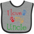 thumbnail image 3 of Inktastic I Love My Uncle Childs Boys or Girls Baby Bib, 3 of 4