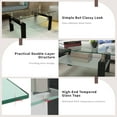thumbnail image 5 of Glass End Tables, Small Glass Top End Table, Black Side Table, Square Shape, Tempered Glass Top, Metal Frame, for Living Room Bedroom (Black, 1Pcs End Table), 5 of 11