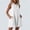 White, variant on jtjvou Lapel Collar Cotton Linen Mini Dress for Women 2026 Summer Sleeveless Loose V Neck Casual Tiered Beach Dresses White M