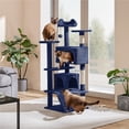 thumbnail image 3 of Yaheetech 54"H Cat Tree Tower with 3 Scratching Posts, Navy Blue, 3 of 7