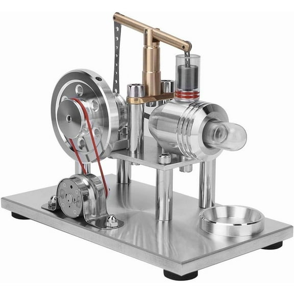 Gamvdout Hot Air Engine Motor Model Balance Engine Model Science Experiment Kit Multicolor Led Engine Motor Power Generator Physics Science Education Toys,