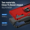 thumbnail image 2 of Allytechgroup Galaxy A16 5G Case with Ring Holder Stad, Military Grade Shockproof Compatible with Car Mount Rugged Bumper Phone Case for Samsung Galaxy A16 5G, Red+Black, 2 of 9