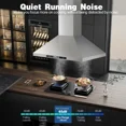 thumbnail image 5 of 36 inch Island Range Hood 700 CFM Kitchen Vent Hood Touch Control, Gesture Sensing 3-Speed Fan, 5 of 10
