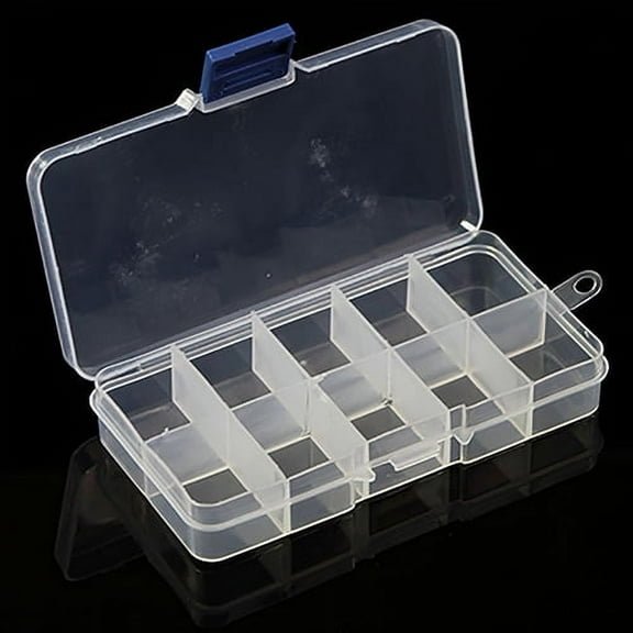 Limei 15 Grids Clear Plastic Jewelry Box Organizer Storage Container with Removable Dividers (15 Grids - Clear)