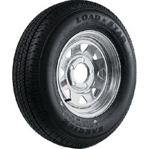 Loadstar 31987 13" ST185/80R-13 KR03 Radial Tire & Galvanized Spoke Wheel (Rim) Assembly with 1480 lb. Max Load Max Load