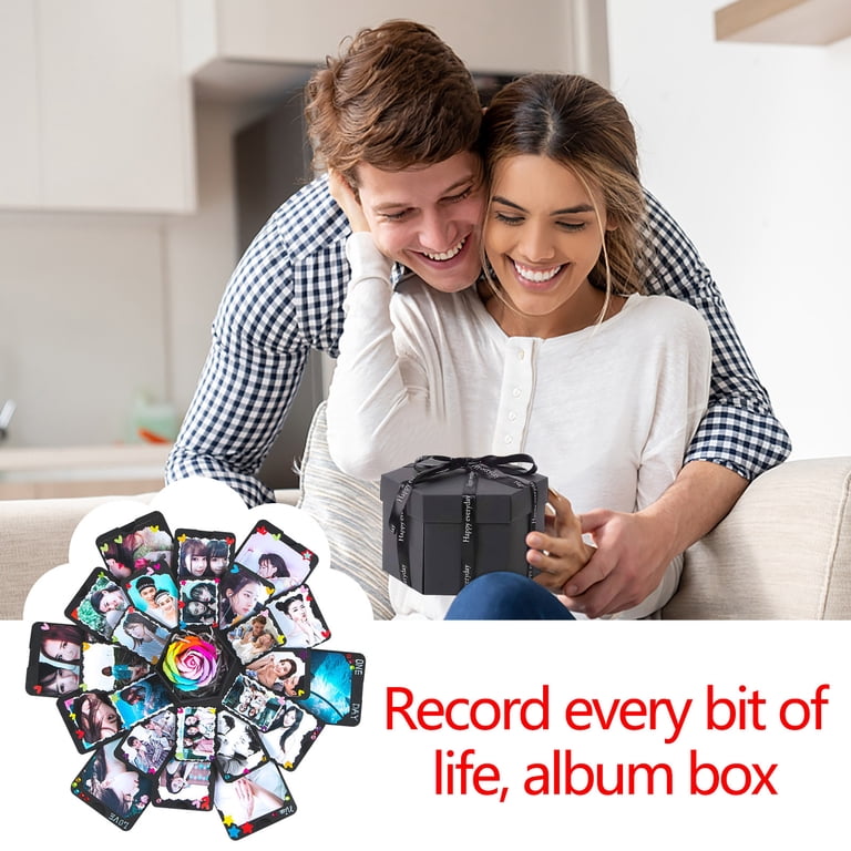 QTOCIO Home Decor, DIY C-reative Photo Box Hexagon Multi-layer