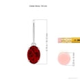 thumbnail image 4 of ANGARA Lab Grown 2 Ct Oval Ruby Solitaire Drop Earrings for Women in 14K White Gold (Size-7x5mm) | July Birthstone, Birthday, Anniversary, Jewelry Gift for Women | Lab-Grown Ruby Earrings, 4 of 5