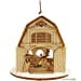 Santas Reindeer Barn Ornament Ginger Cottage
