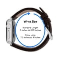 thumbnail image 5 of Bandini Band for Apple Watch Leather Band 45mm 44mm 42mm 41mm 40mm 38mm 49mm & Ultra for Men, Classic iWatch Band for Apple Watch Series 9 8 7 6 5 4 3 2 SE - Extra Long XL, Brown / Black, 5 of 8
