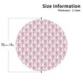thumbnail image 2 of Lsque Flamingo On Checkered Pattern 4" Drink Coasters Set of 4, PVC Leather Absorbent Coasters, Table Coaster Set Decorative Coffee Cup Coasters Housewarming Gift -Round Shape, 2 of 6