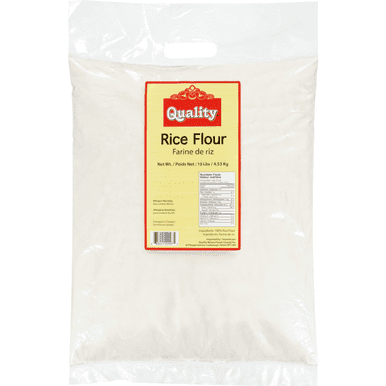 QUALITY Rice Flour, Premium Fine-Milled White Rice Flour, 4.54 kg (10 lbs) Bulk Foodservice Bag
