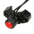 thumbnail image 4 of Unique Bargains Motorcycle Handlebar Control Horn Start Switch Button Momentary Action with 2 Connectors Red Button, 4 of 5