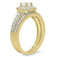 thumbnail image 2 of Dazzlingrock Collection 0.85 Carat (ctw) 14K Round Diamond Halo Bridal Engagement Ring Matching Band Set, Yellow Gold, Size 6.5, 2 of 4