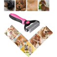 thumbnail image 4 of Cepillo para perros y gatos, peine desenredante profesional para perros y cepillo para perros de pelo largo, rastrillo de aseo para perros y gatos, elimina la capa interna de Petspink, 4 of 5